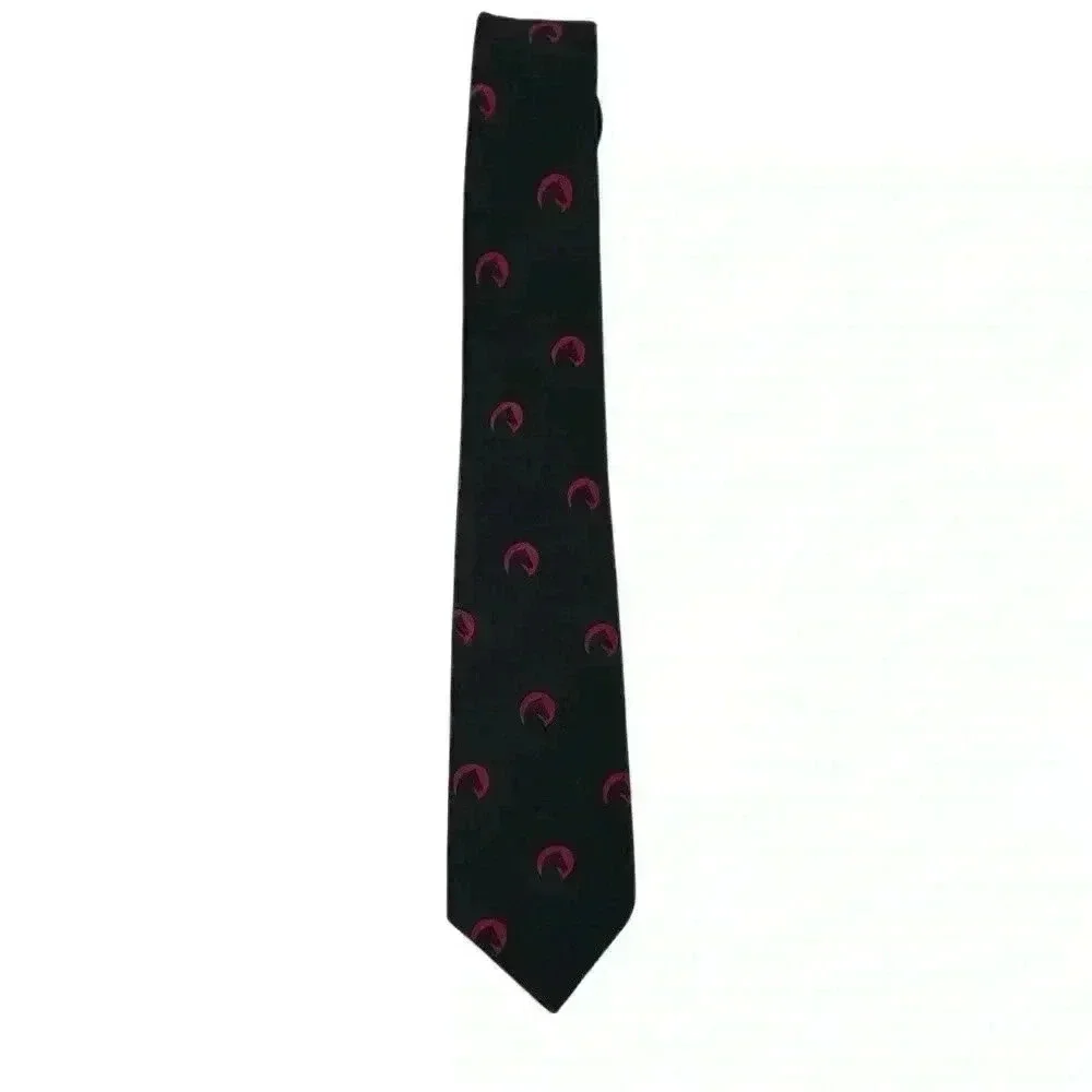 Vintage 1970s‎ Vogue Club Horse Themed Blue Necktie Men's Rare